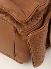 イントレチャートハンドバッグ ブラウン