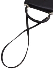 サフィアーノガンチーニプレート2wayバッグ ブラック