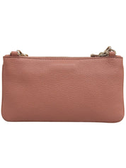 ロゴプレートチェーンショルダーバッグ ピンク