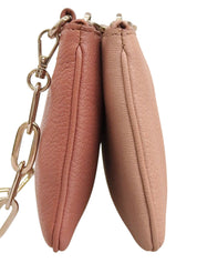 粉色Logo铭牌链条单肩包