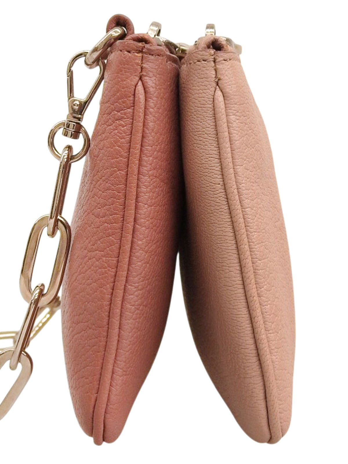 Logo Plate Chain Shoulder Bag Pink