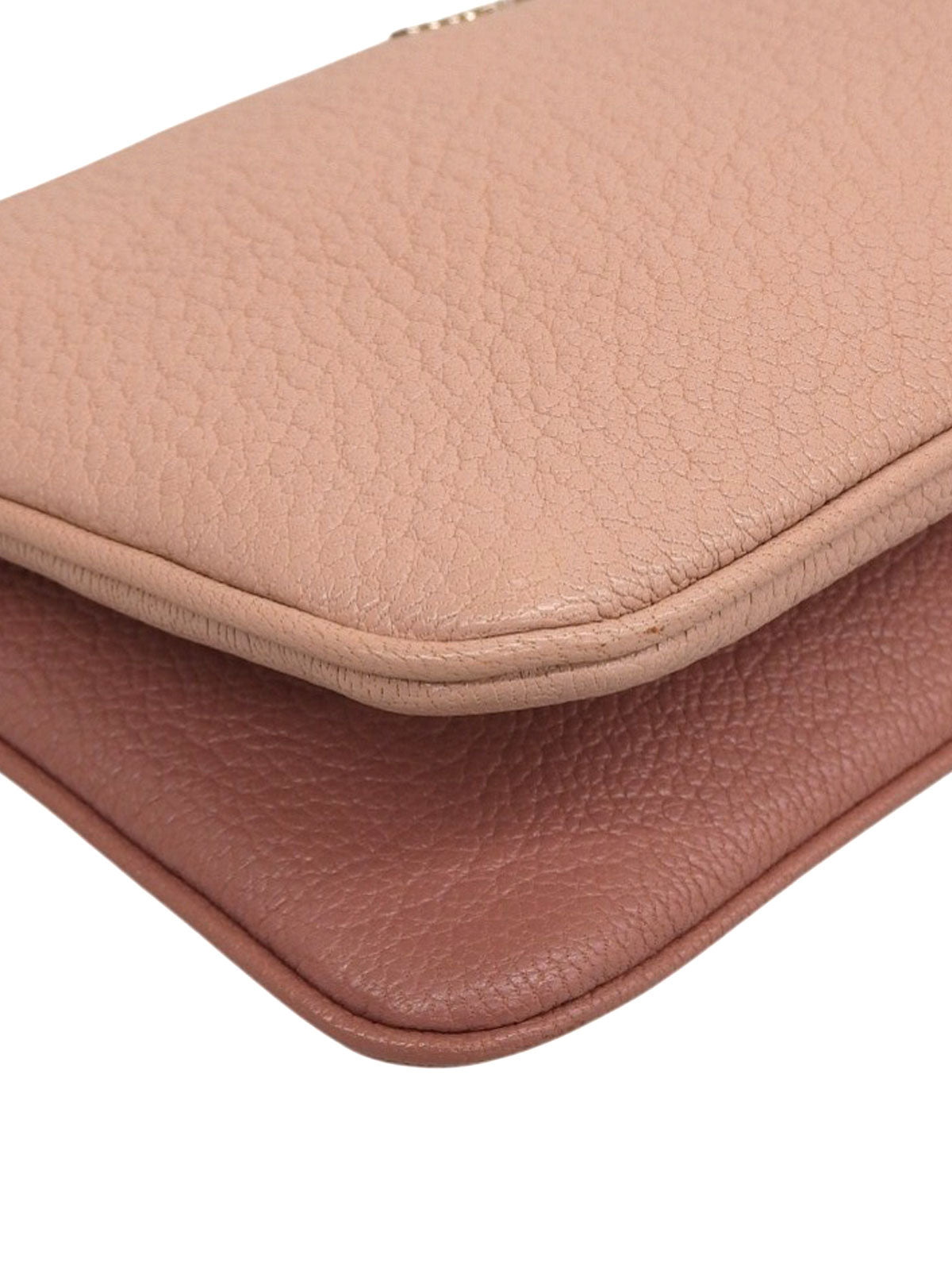 粉色Logo铭牌链条单肩包