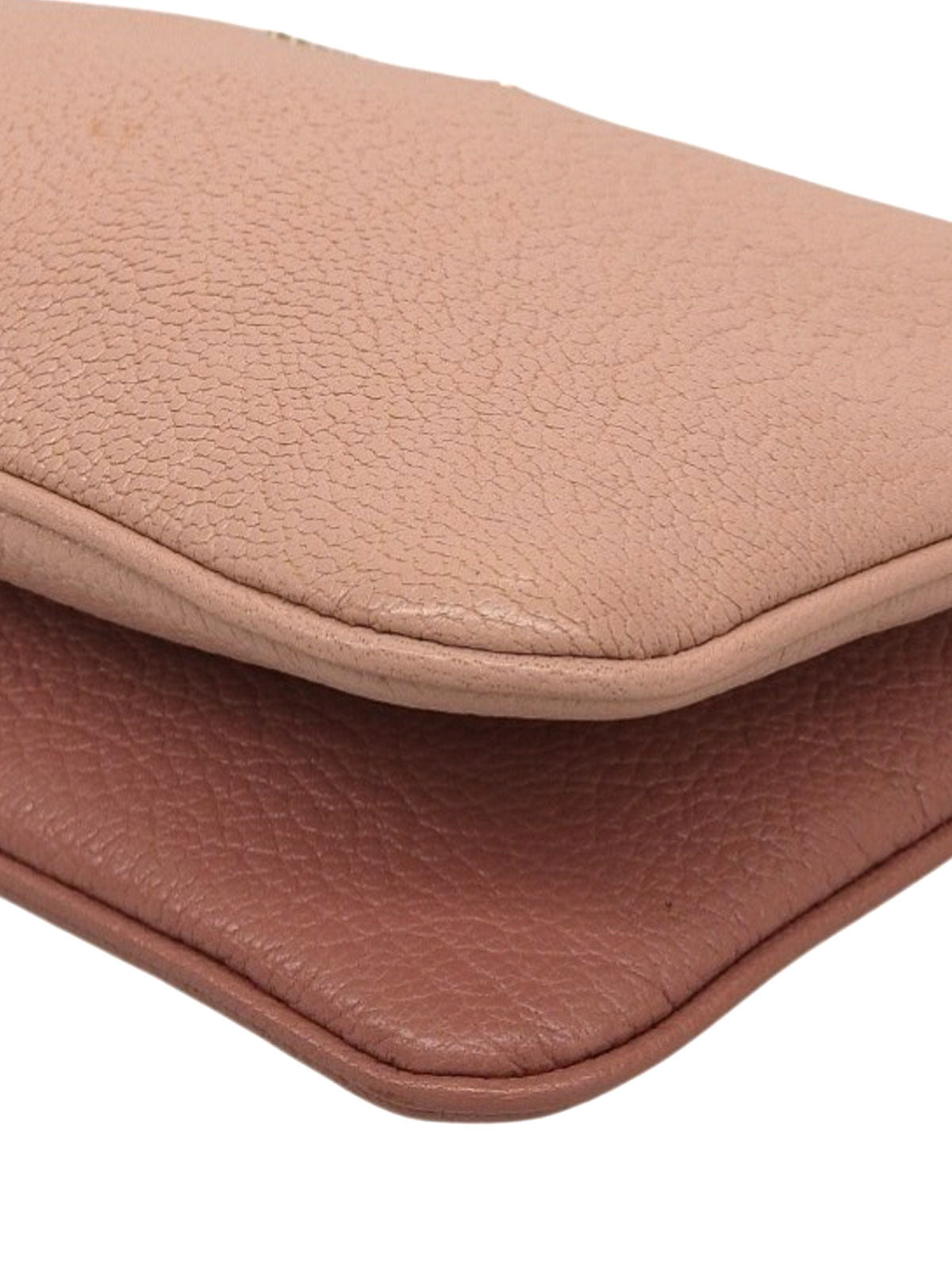 ロゴプレートチェーンショルダーバッグ ピンク