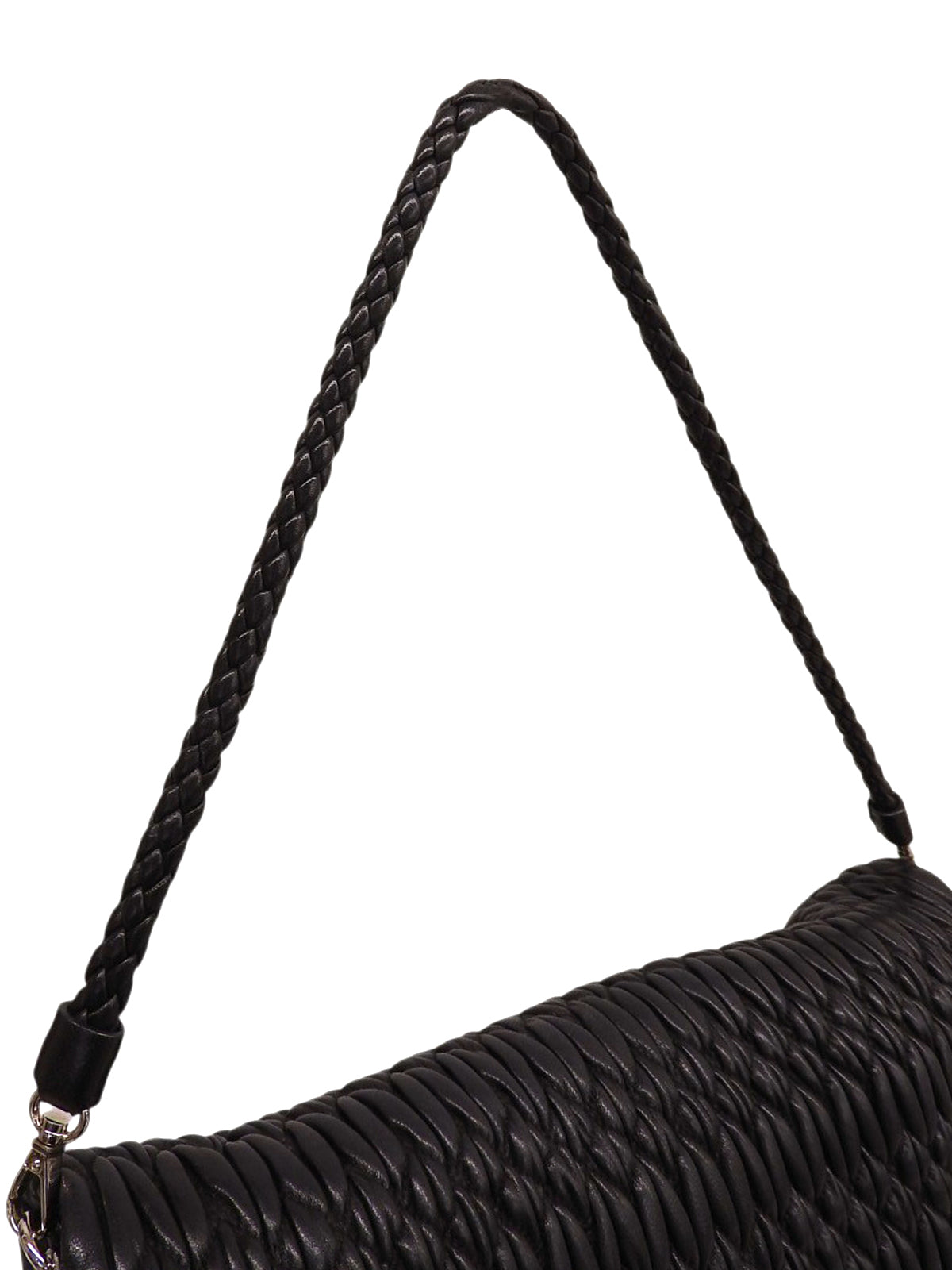 クリスタルマテラッセショルダーバッグ ブラック