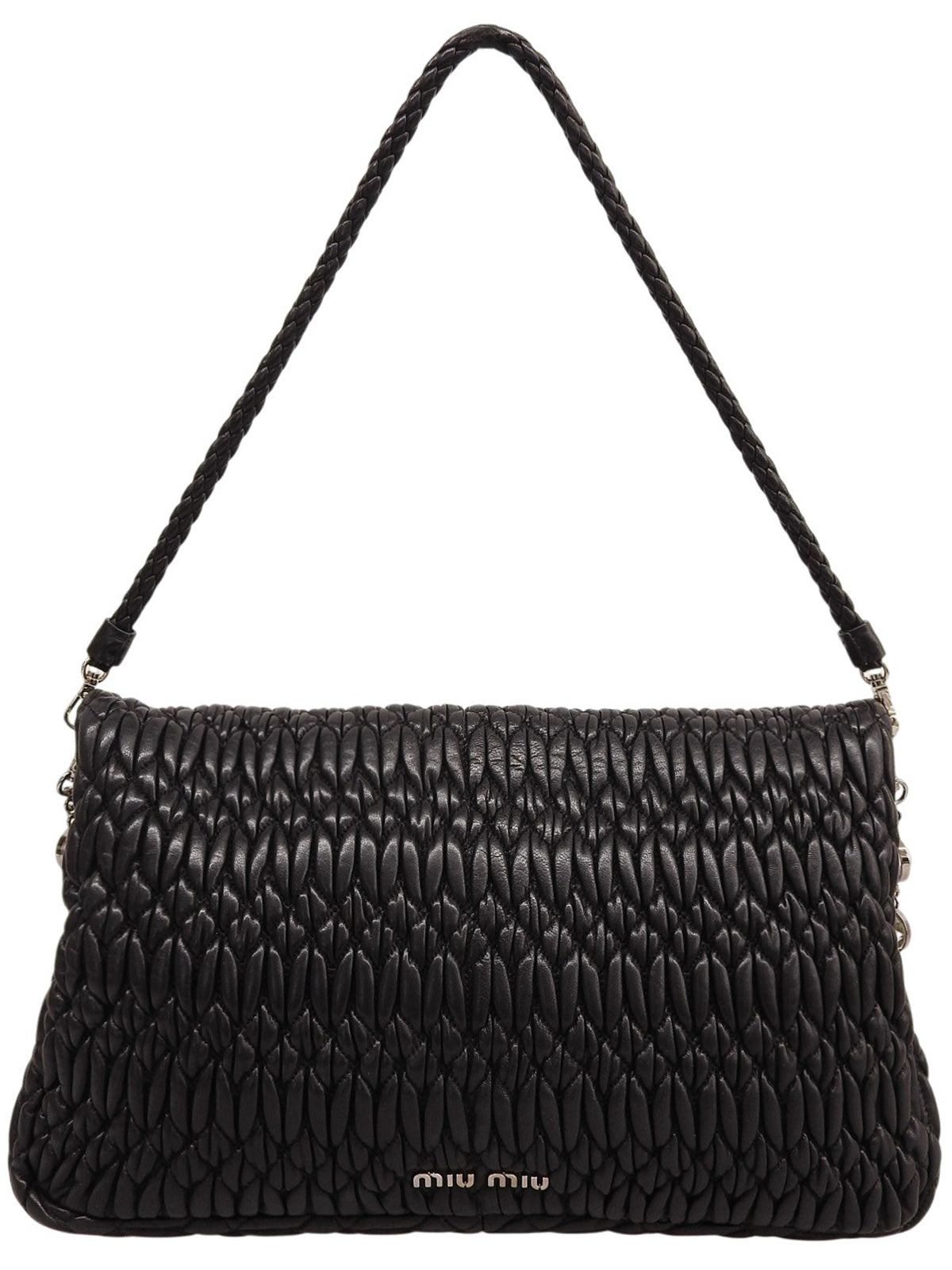 クリスタルマテラッセショルダーバッグ ブラック