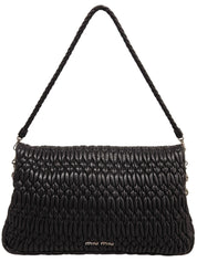 クリスタルマテラッセショルダーバッグ ブラック