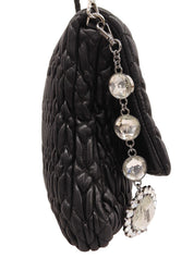 クリスタルマテラッセショルダーバッグ ブラック