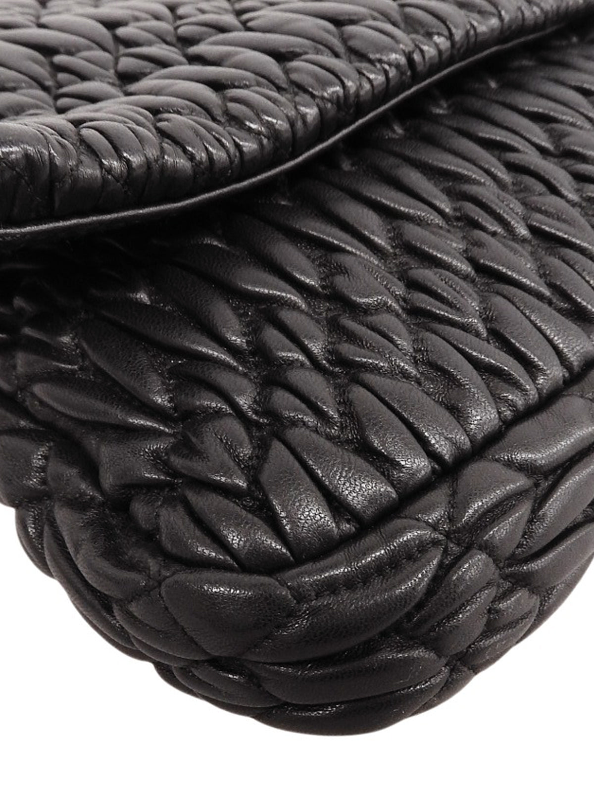 クリスタルマテラッセショルダーバッグ ブラック