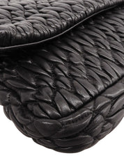 クリスタルマテラッセショルダーバッグ ブラック