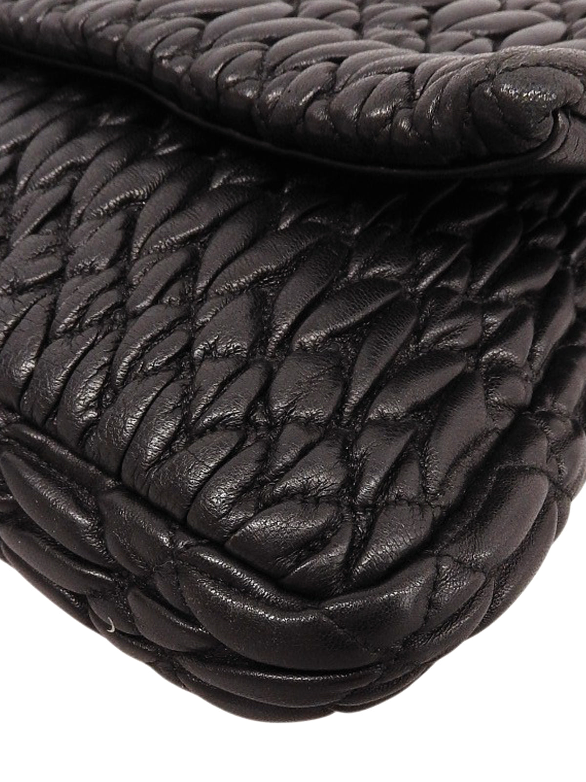 クリスタルマテラッセショルダーバッグ ブラック