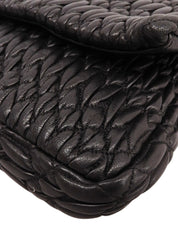 クリスタルマテラッセショルダーバッグ ブラック