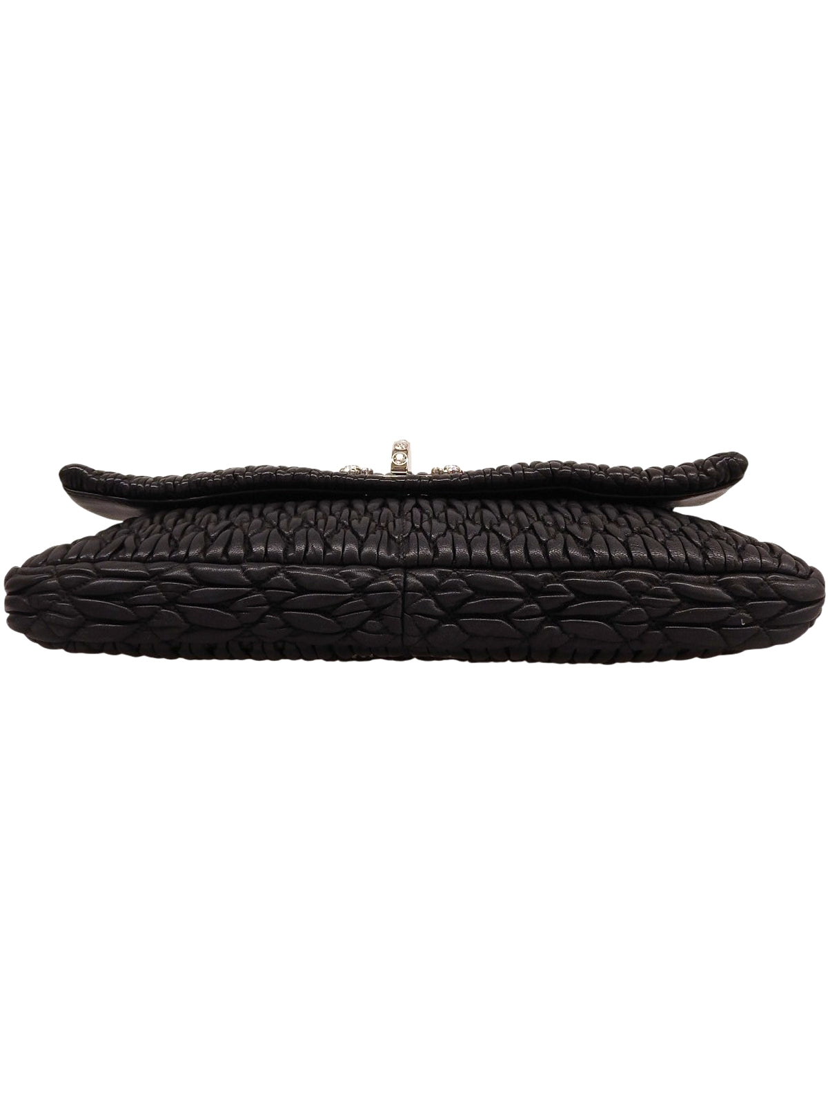 クリスタルマテラッセショルダーバッグ ブラック