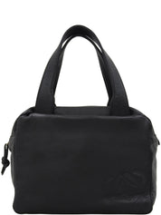 Nappa Anagram Embossed Handbag in Black