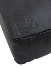 Nappa Anagram Embossed Handbag in Black