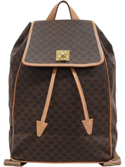 マカダムパターンリングロゴプレートバックパック ブラウン