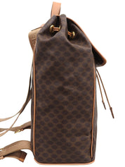 マカダムパターンリングロゴプレートバックパック ブラウン