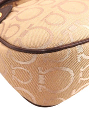 ガンチーニプレートハンドバッグ ブラウン