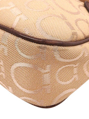 ガンチーニプレートハンドバッグ ブラウン