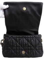 黑色藤格纹链条单肩包