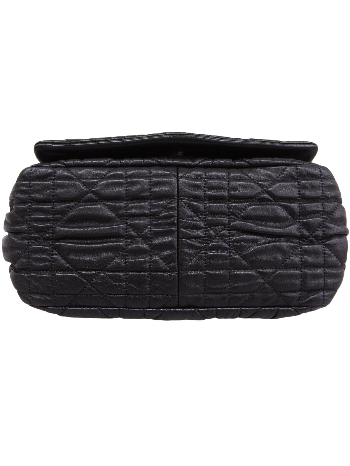 黑色藤格纹链条单肩包