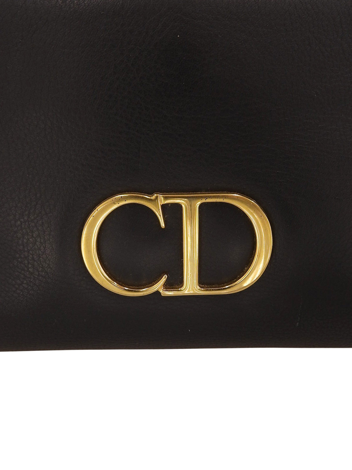 ロゴプレートハンドバッグ ブラック