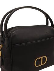 ロゴプレートハンドバッグ ブラック