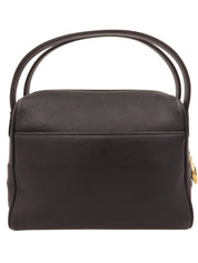 ロゴプレートハンドバッグ ブラック