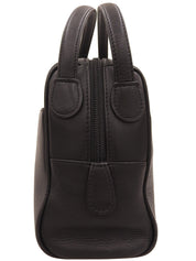 ロゴプレートハンドバッグ ブラック