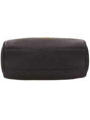 ロゴプレートハンドバッグ ブラック