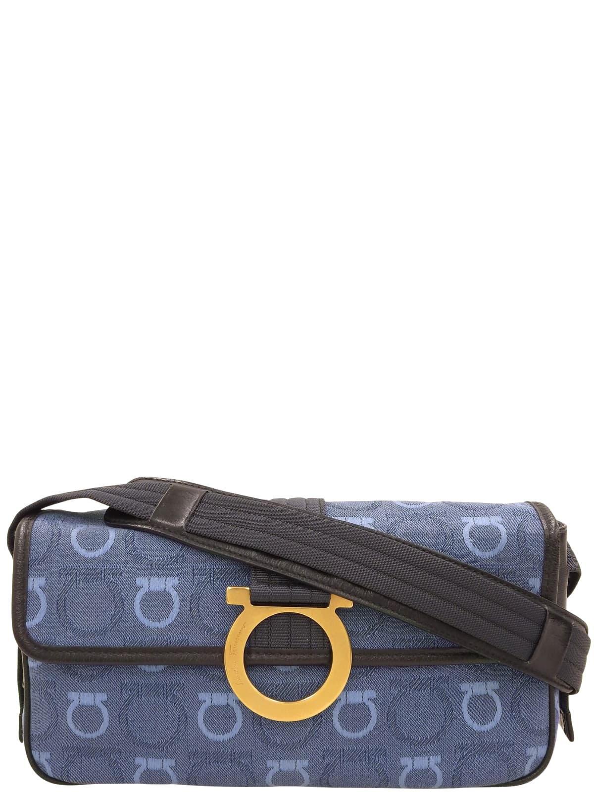 ガンチーニパターンショルダーバッグ ブルー