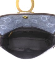 ガンチーニパターンショルダーバッグ ブルー