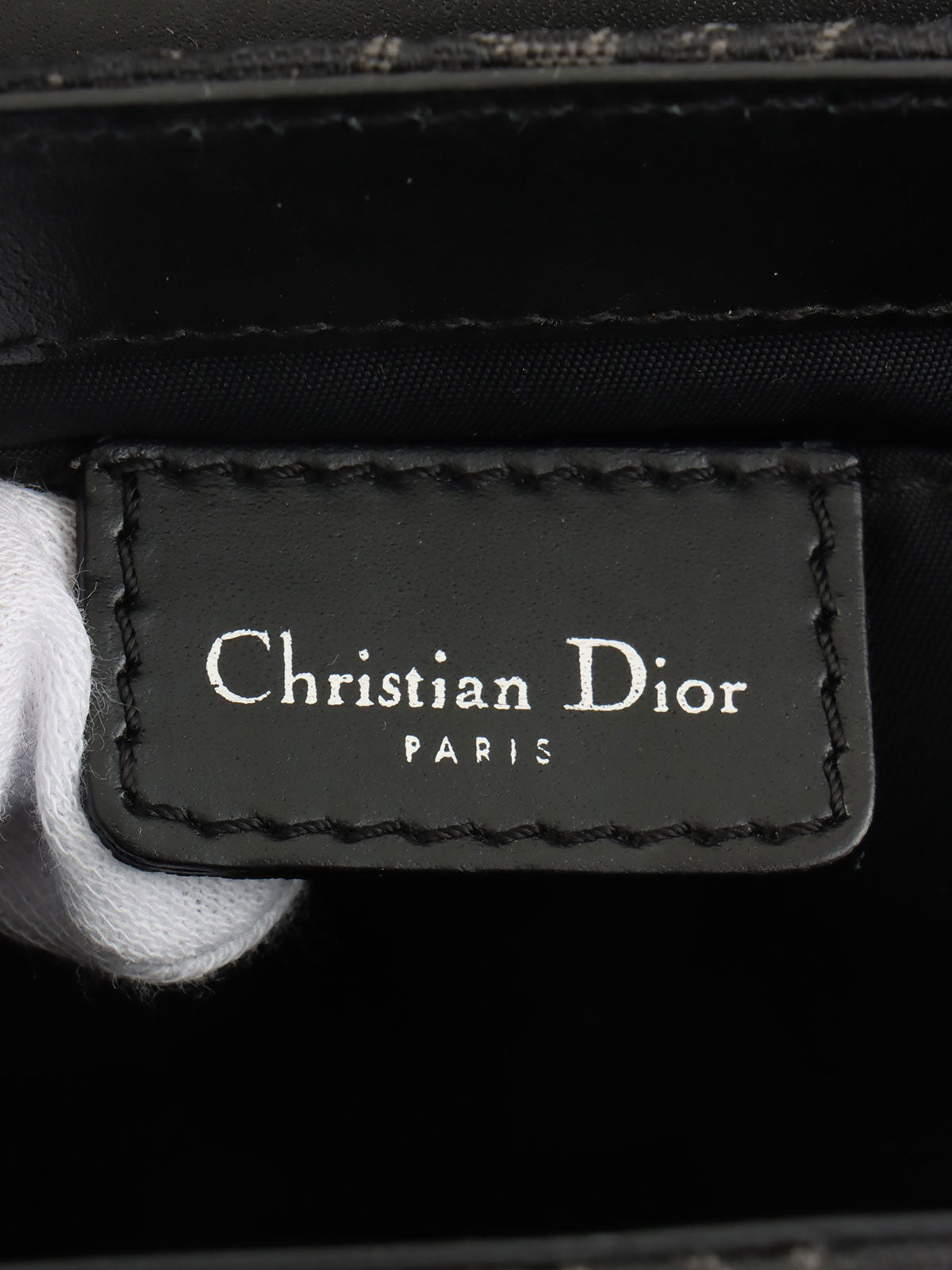 トロッターパターンショルダーバッグ ブラック