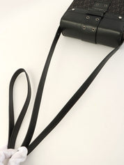 トロッターパターンショルダーバッグ ブラック