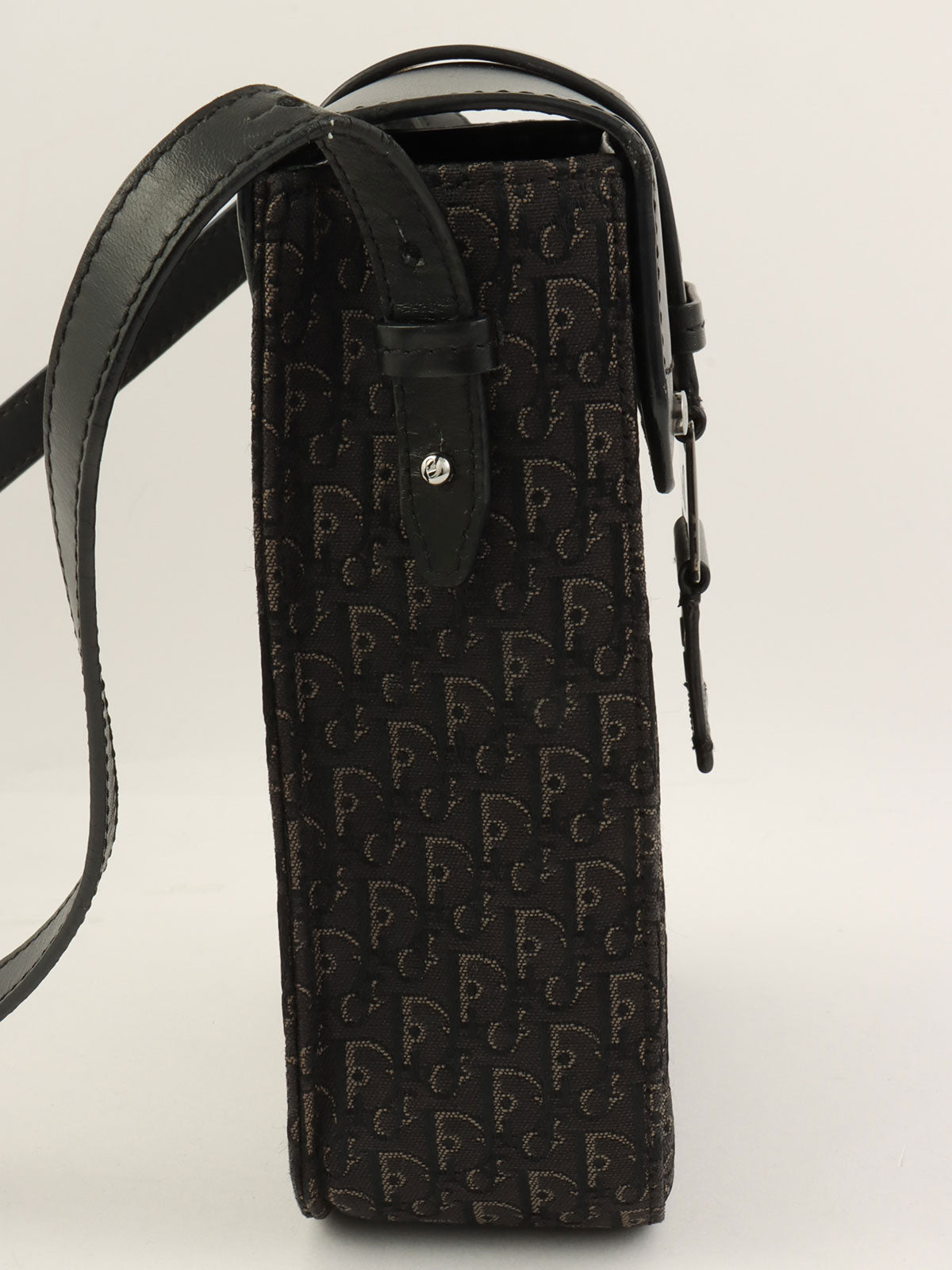 トロッターパターンショルダーバッグ ブラック