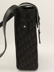 トロッターパターンショルダーバッグ ブラック