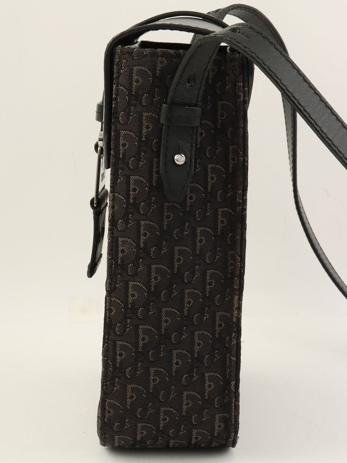 トロッターパターンショルダーバッグ ブラック