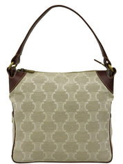 キャンバスマカダムショルダーバッグ　ベージュ