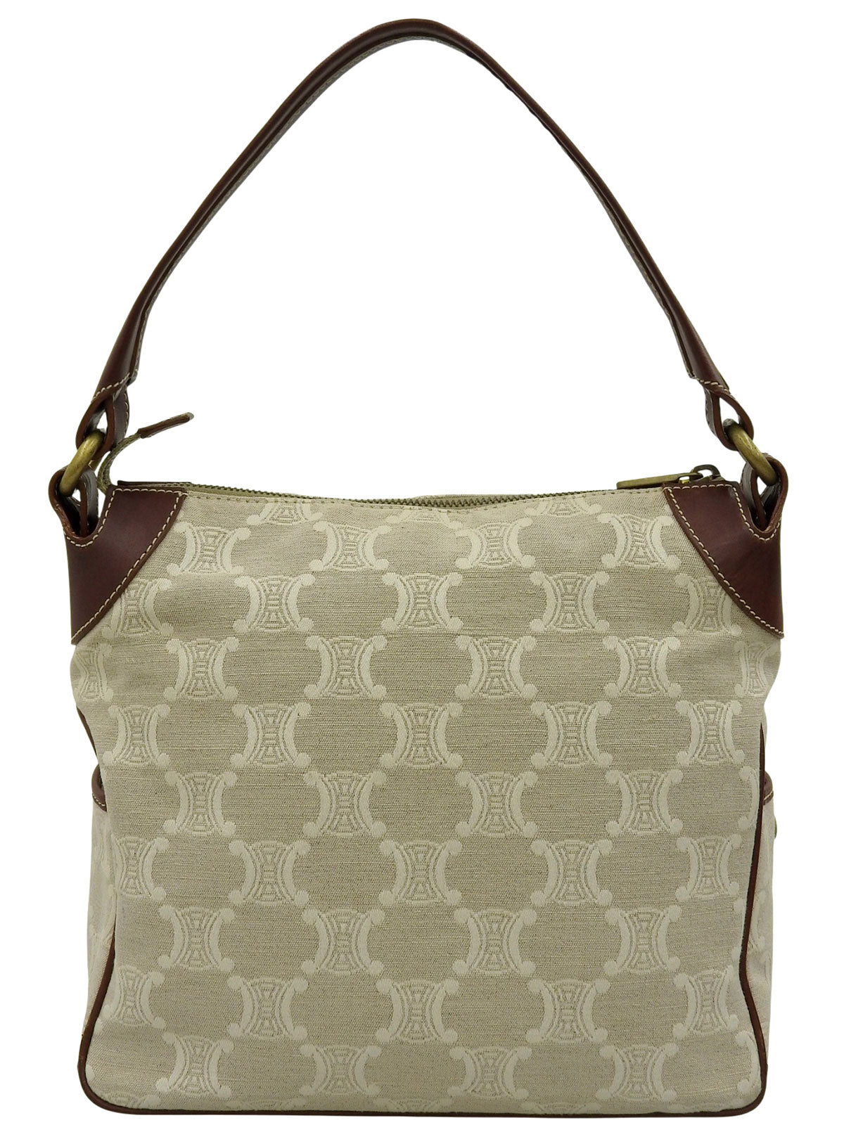 キャンバスマカダムショルダーバッグ ベージュ