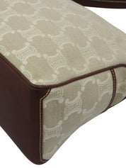 キャンバスマカダムショルダーバッグ ベージュ