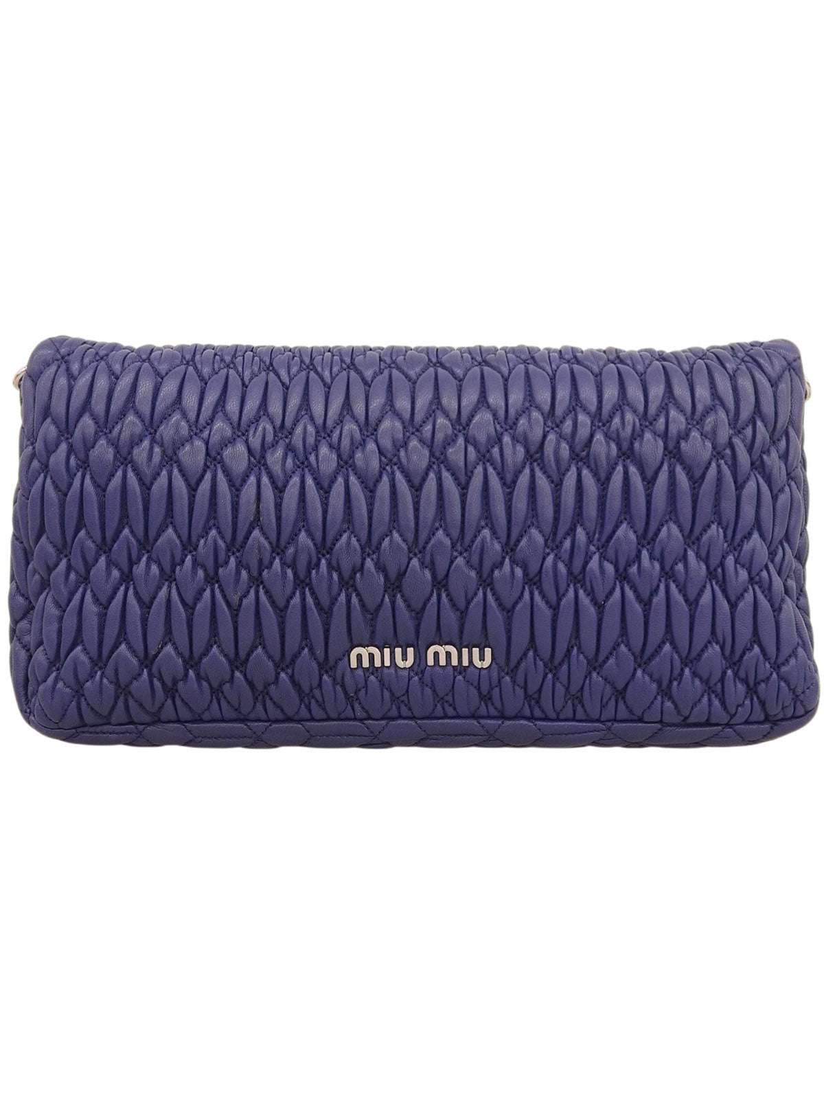 クリスタルマトラッセショルダーバッグ ネイビー