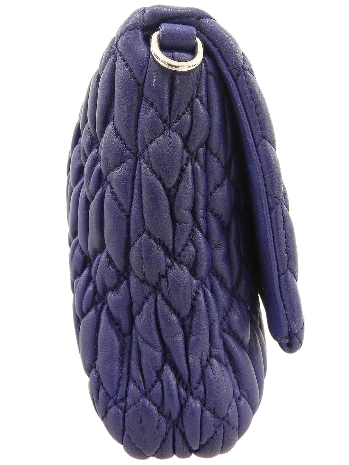 クリスタルマトラッセショルダーバッグ ネイビー