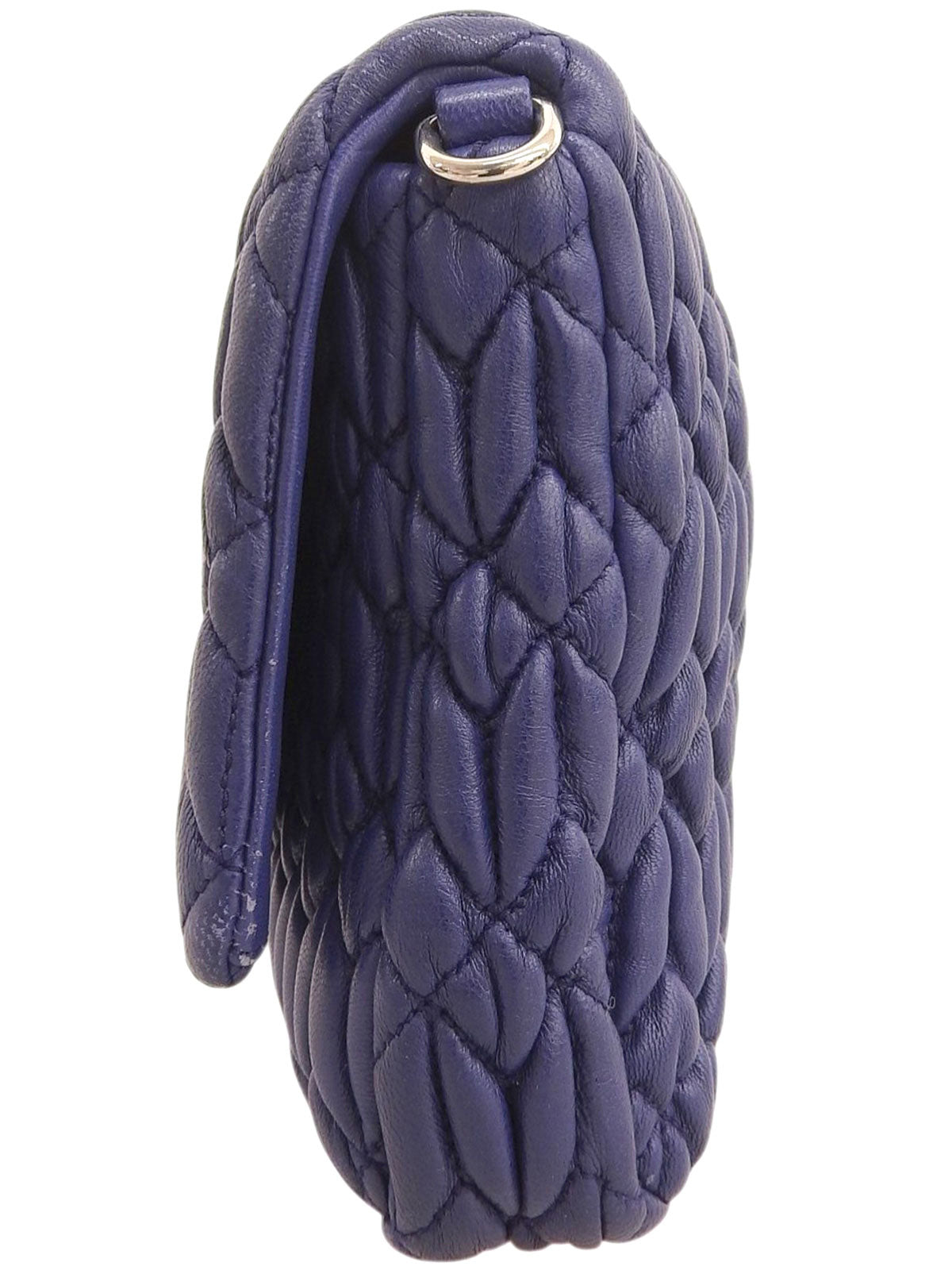 クリスタルマトラッセショルダーバッグ ネイビー