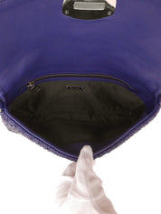 クリスタルマトラッセショルダーバッグ ネイビー