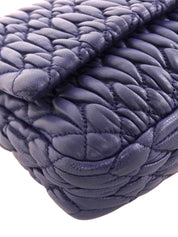 クリスタルマトラッセショルダーバッグ ネイビー