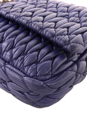 クリスタルマトラッセショルダーバッグ ネイビー