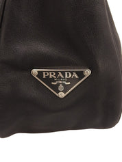 ロゴプレートバックルショルダーバッグ ブラック