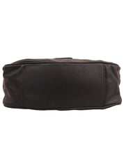 ロゴプレートバックルショルダーバッグ ブラック