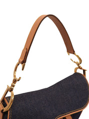 靛蓝色牛仔马鞍包