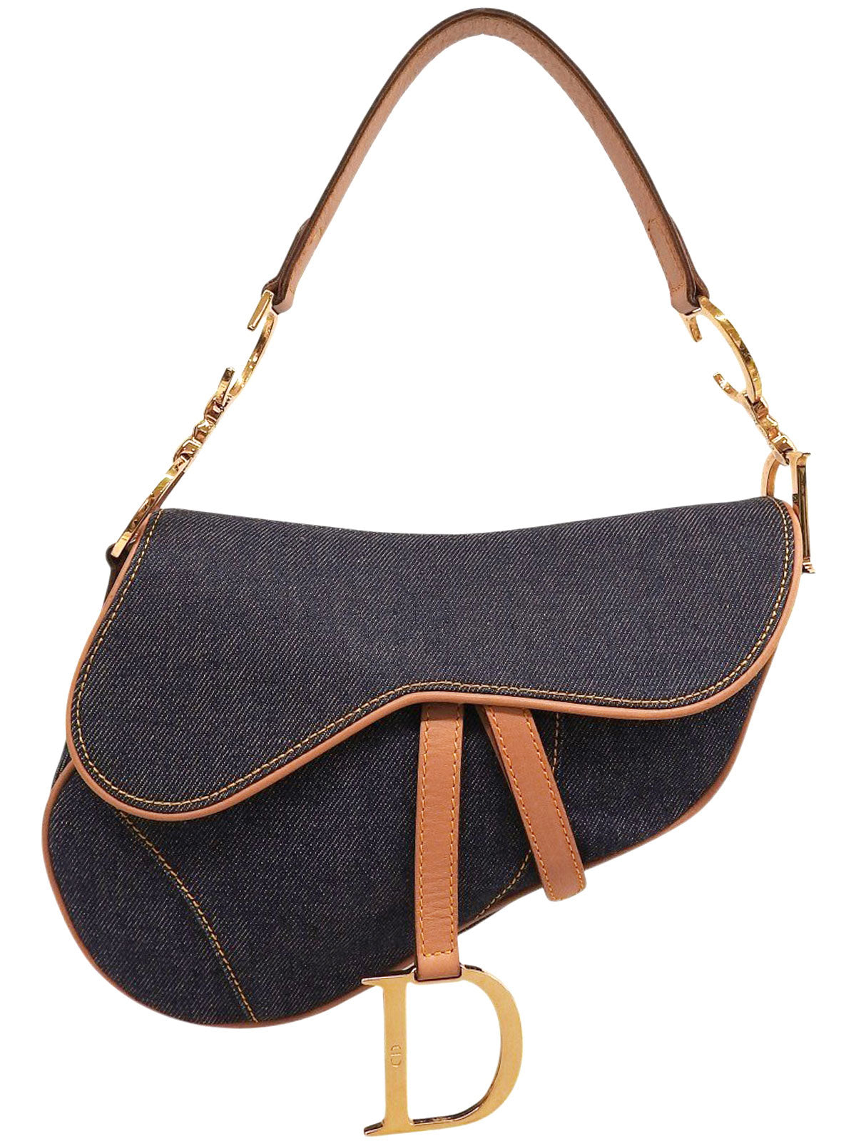 靛蓝色牛仔马鞍包