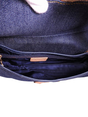 靛蓝色牛仔马鞍包